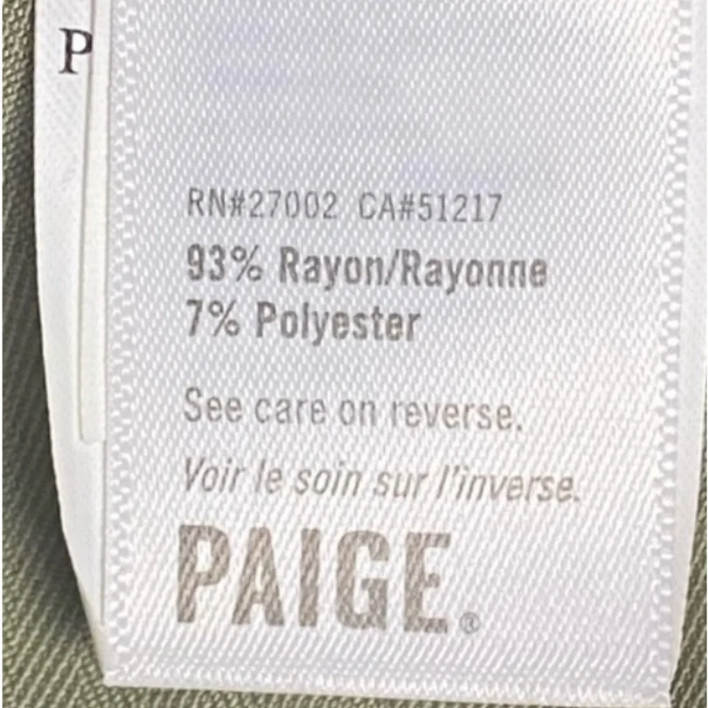 Paige Womens Rachel Pant Cactus New with tags Size 10. Detachable Wastebelt - Picture 6 of 8